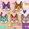 Renard en bois - Magnet – Image 3
