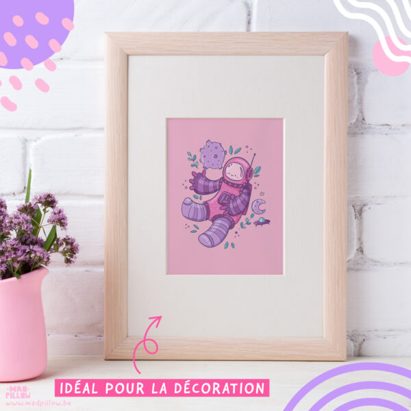 Carte A5 - A6 / Astronaute rose – Image 2