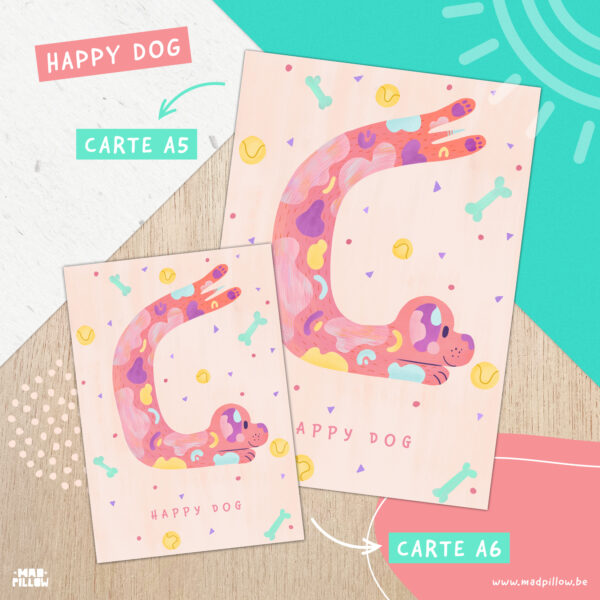 Carte A5 - A6 / Happy Dog
