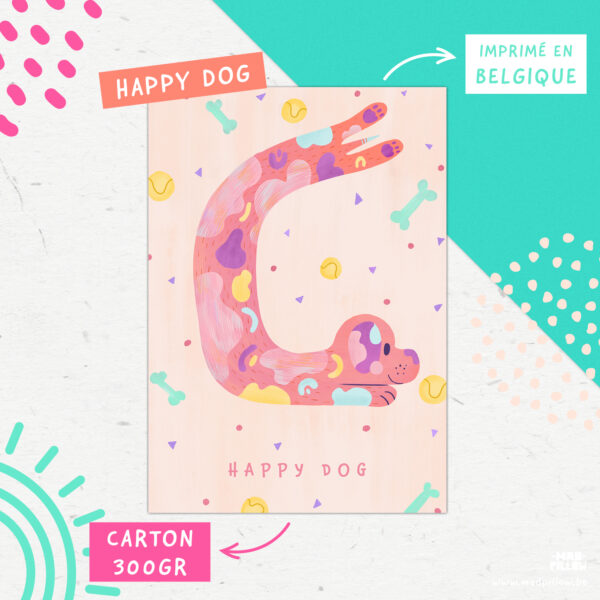 Carte A5 - A6 / Happy Dog – Image 2