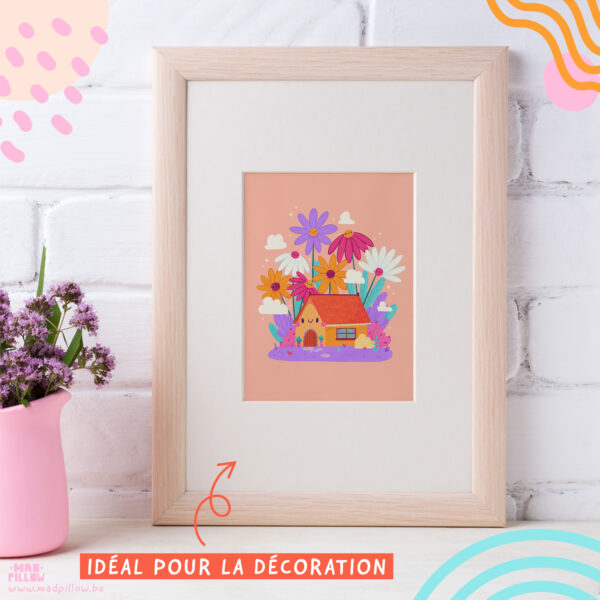 Carte A5 - A6 / Chalet dans les fleurs – Image 2